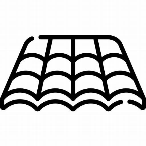 Flat roofing icon showing a section of roof covering